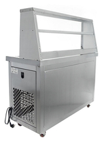 Фризер для жареного мороженого Foodatlas KCB-2F (контейнеры, стол для топпингов, 2 компрессора)
