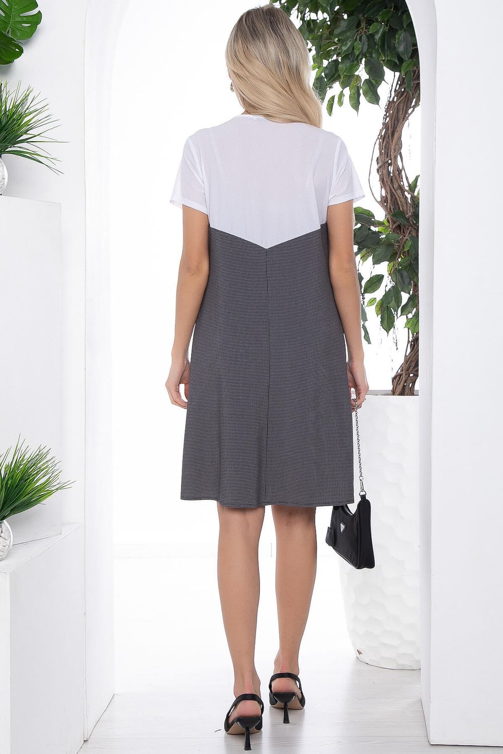 Платье "Игра на контрасте" НЬЮ (черно-белое) П8686 LT Collection