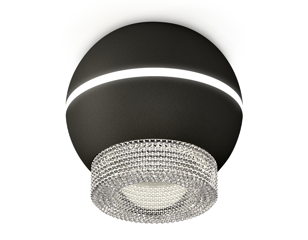 XS1102030 SBK/CL черный песок/прозрачный MR16 GU5.3 LED 3W 4200K (C1102, N7191)