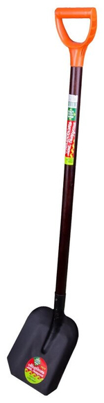 Лопата совковая с лакированным деревянным черенком 123 см белцентромаш 0918-Ч