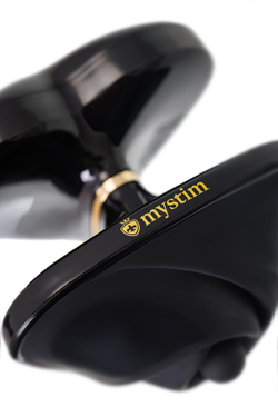 Вибратор Mystim Heart s Desire с электростимуляцией, силикон, черный, 6,7 см
