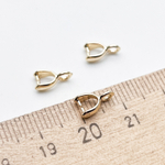 Бейл для кулона, цвет золото, размер 8,5*2,5 мм, внутренний размер 3 мм, цена за 1 шт