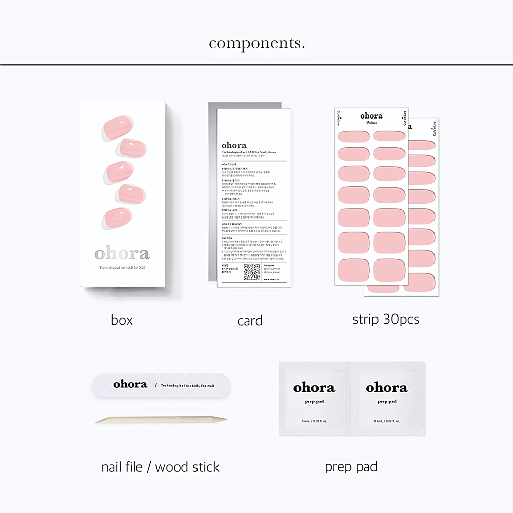 ohora Gel Nail Sticker N Tint Baby - Наклейки на ногти оттенок NB-102, 1 szt.