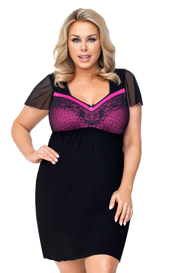 Zoya plus nightdress Black