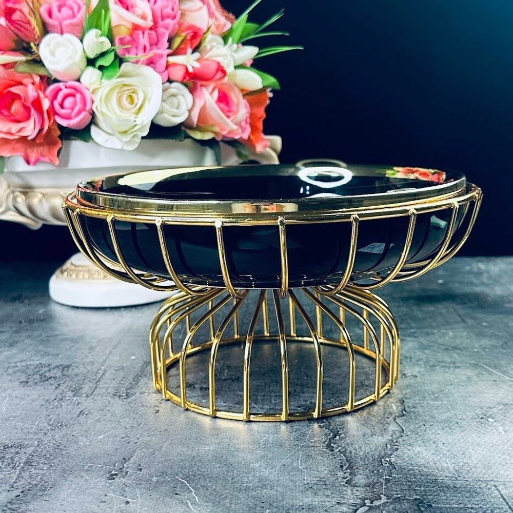 Lenardi 106-274 Блюдо 23х16см MULTICOLOR на подставке в под.уп.(х8)Фарфор