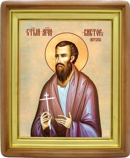 Виктор Матвеев мученик. Икона на холсте.