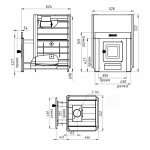 Дровяная печь для бани ЕРМАК 20 Сетка Классика