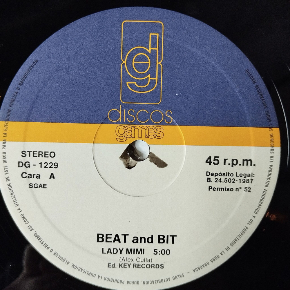 Винтажная виниловая пластинка LP Beat And Bit Lady Mimi (Spain 1987) Maxi Single 45 RPM