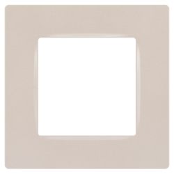 Рамка для розеток и выключателей ЭРА Серия 12 12-5201-15 на 1 пост, Классик, перламутр