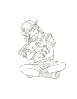 Rowon's Cat and Girl. Part 2. Coloring Book