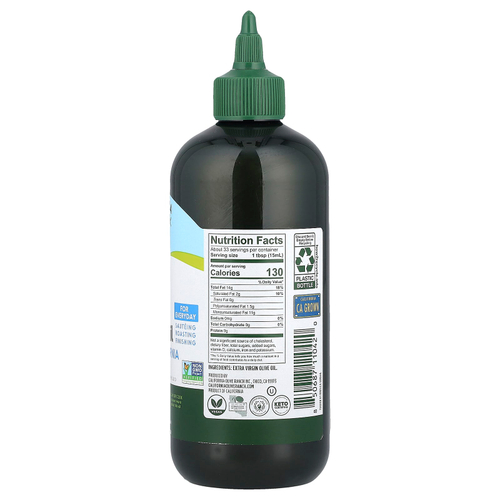 California Olive Ranch, Chef's Bottle™, нерафинированное оливковое масло высшего качества, 100% от штата Калифорния, 500 мл (16,9 жидк. унции)