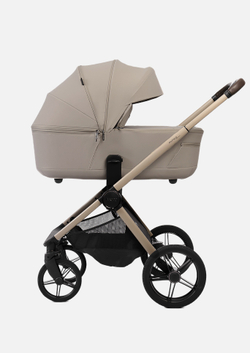 Peppy Коляска детская Monaco thermo 2 в 1 Latte (бежевый), рама серо-коричневая