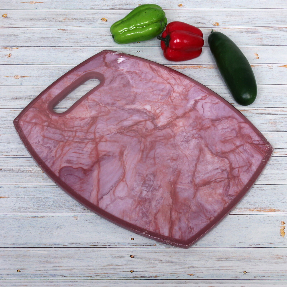 Доска разделочная пластиковая «Stone» 30*38*1см Розовый камень, Бочонок