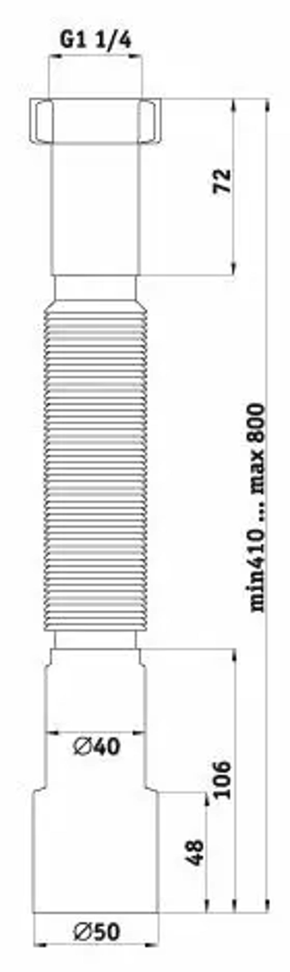 Гибкая труба 1 1/4"х40/50 мм АНИ Пласт К206