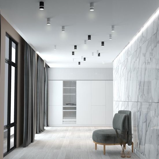 370731 OVER NT21 424 черный Светильник накладной IP20 GU10 9W 235V ELINA