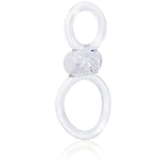 Прозрачное двухпетельное кольцо с вибрацией Ofinity Plus (Цвет: прозрачный)