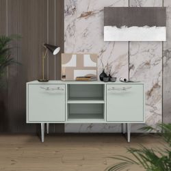 Тумба под ТВ Арт Колор matte 117см Стайл Сильвер Серый дым матовый