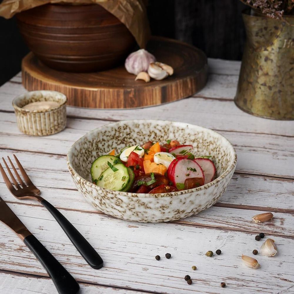 Салатник 550 мл d 18 см h4,3 см Brown Spider Silk P.L. Proff Cuisine [3]