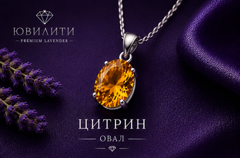 Цитрин Овал