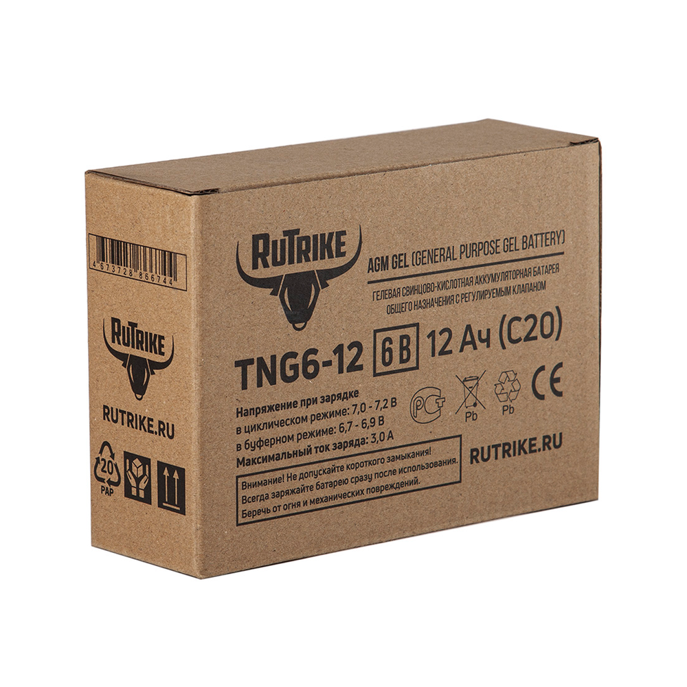 Аккумулятор RuTrike TNG 6-12 (AGM+GEL)