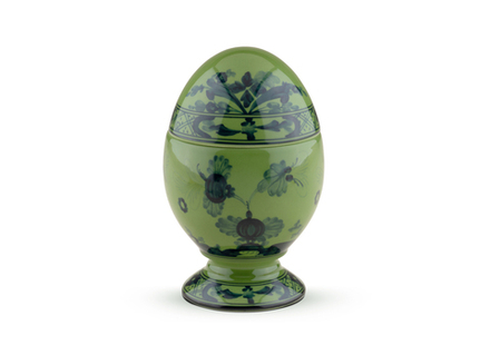 Шкатулка-яицо Richard Ginori Oriente Italiano Malachite (13.5 см)