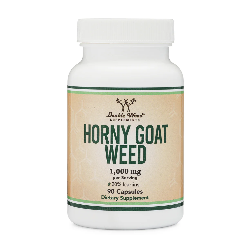 Double Wood Supplements - Horny Goat Weed - 90 x 500 mg capsules