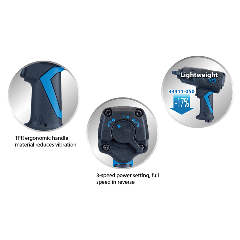 KING TONY (33461-100) Гайковерт пневматический ударный 1/2", 1356 Нм