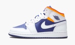 Air Jordan 1 Mid GS "White Deep Royal Blue"