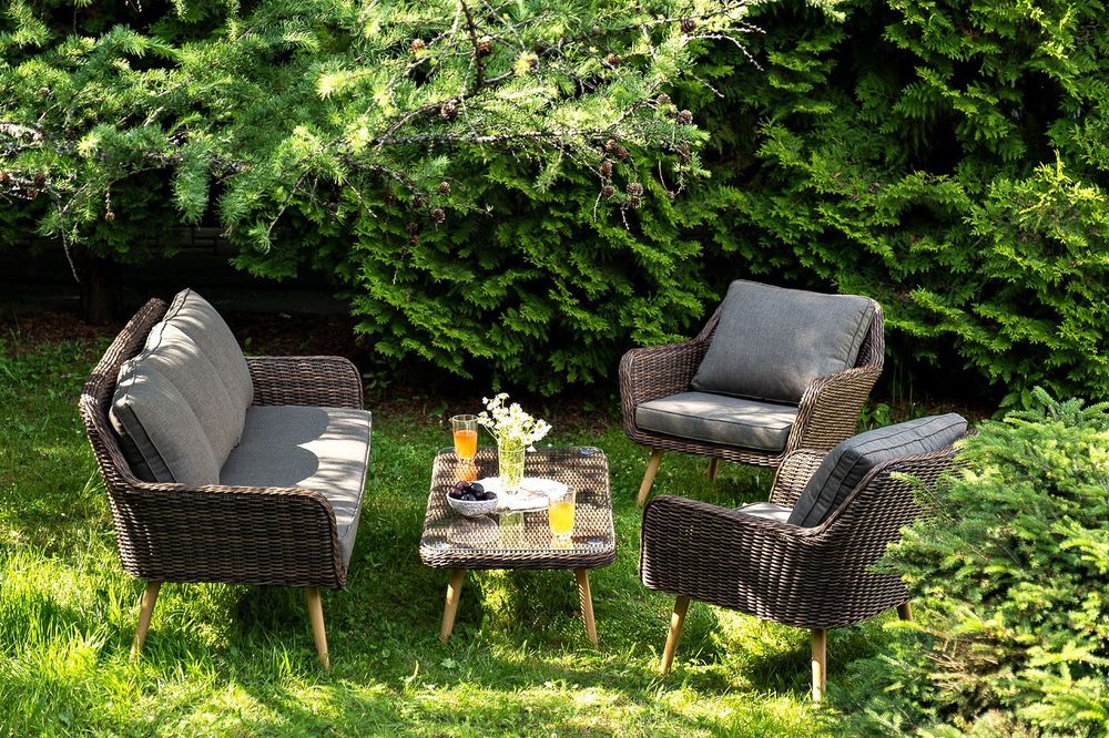 "Прованс" лаунж-зона плетеная из искусственного ротанга, цвет коричневый