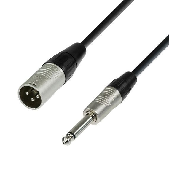 Adam Hall K4 MMP 0150 - кабель микрофонный, REAN XLR (M) - TRS (jack) mono 6.3 mm, 0.22 мм2, 1.5 м
