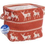 Коробка для хранения «ИДЕЯДОМА», принт новогодний, цвет красный, 20,5*14*17см, (лейбл Селфи)