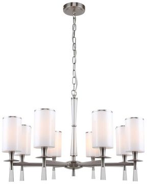 Люстра подвесная 8*Е14 1047/11/08P никель Leader Stilfort