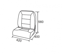 Кресло Premium High Back Boat Seat - серый