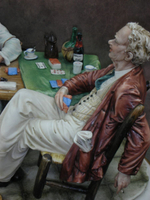 Статуэтка. Фарфор. Задушевный разговор за карточной игрой. Capodimonte. Италия