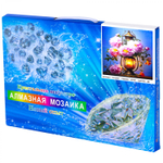 Алмазная мозаика Alingar, на подрамнике, с полным заполнением, (глянц), 40х50 см, 26 цветов, "Лампа и цветы"