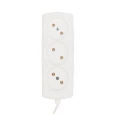 Удлинитель STANDARD 3 гнезда, 5м, 2х0,75мм², б/з, белый PROconnect