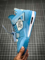 AIR JORDAN 4 RERO X OW BLUE/BLUE/WHITE