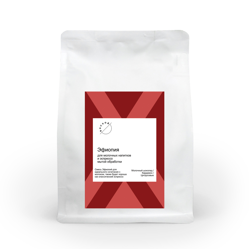 Эфиопия для молочных напитков и эспрессо, мытой обработки