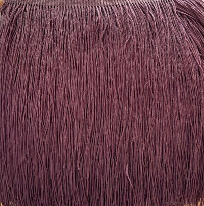 Тесьма текстиль бахрома, 20 см, тёмная сирень