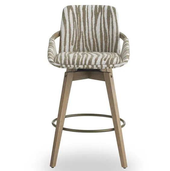 Крутящийся полубарный стул Veneto бежевый