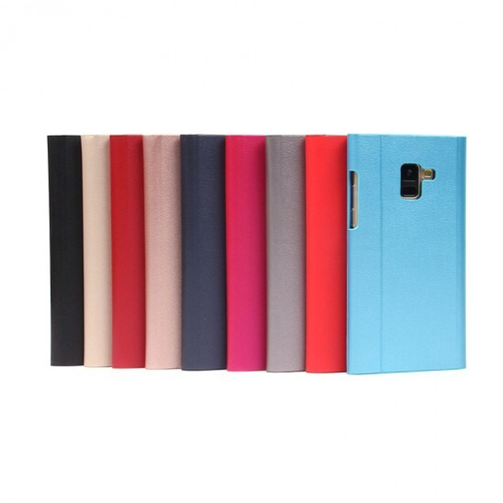 Чехол-книжка для Samsung Galaxy A8+ (2018), 010885 Розовое золото