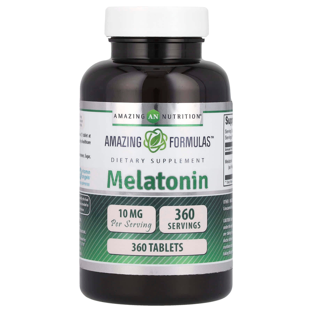 Amazing Nutrition, Мелатонин, 10 мг, 360 таблеток