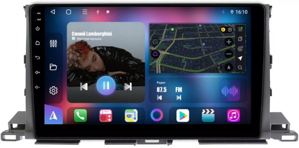 Магнитола для Toyota Highlander 3 U50 2013-2020 - FarCar BM467M на Android 13, QLED, TS10, 4Гб+32Гб, CarPlay, 4G SIM-слот