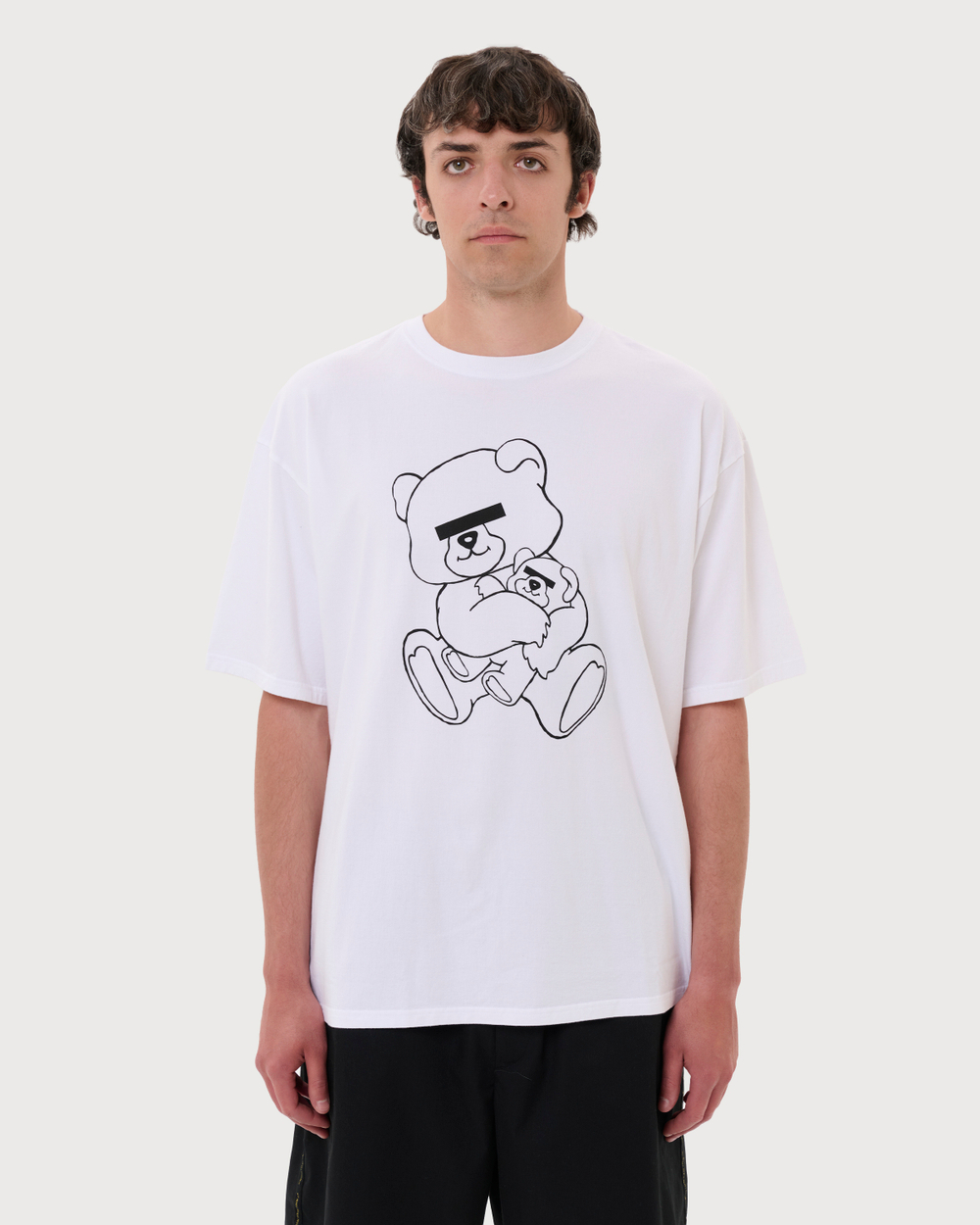 UNDERCOVER ФУТБОЛКА БЕЛАЯ БАЗОВАЯ ПРИНТ BIG BEAR