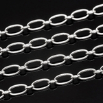 Цепочка (Юж. Корея). родиевое покрытие, звено 6,5*3,2 мм и 2,7*3,4 мм, цена за 50 см