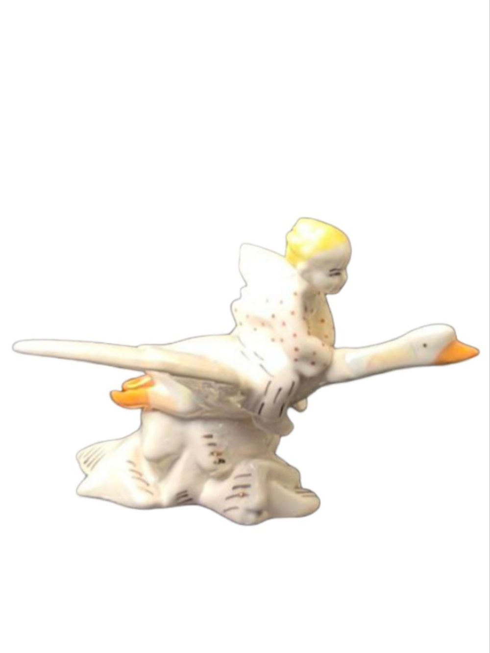 Фарфоровая статуэтка "Иванушка на гусе" ЛЗФИ