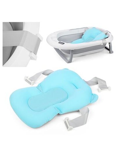 Матрасик голубой для купания новорожденного