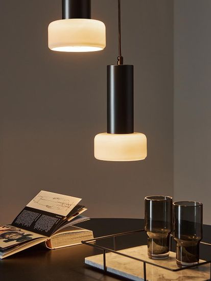 Светильник подвесной каскадный fungus, D15х25 см, 3 плафона, белый/черный