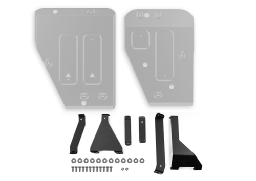 Защита топливного бака Rival для Geely Atlas FWD РКПП II поколение 2023-н.в., алюминий 3 мм, с крепежом, штампованная, 2 части, 333.1939.1