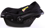 Детская коляска Peppy Monaco 3 в 1 с автокреслом Rise Black Black (черный), рама черная матовая